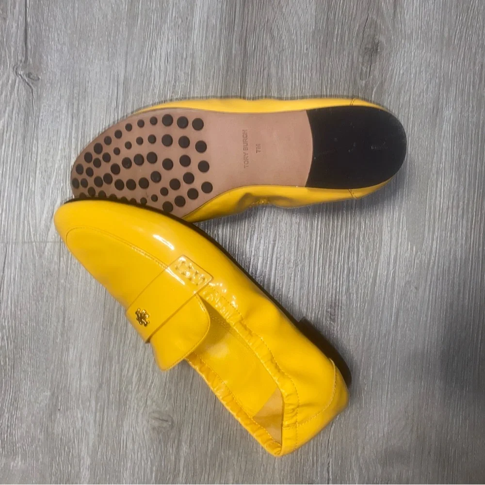 Tory Burch Bright Yellow Loafers - Picture 2 of 3